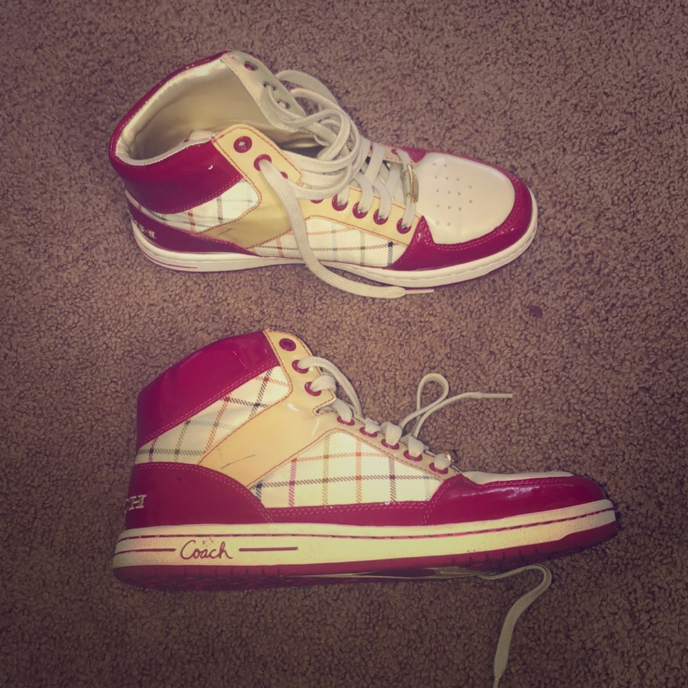 Midtop Coach multi colored sneakers